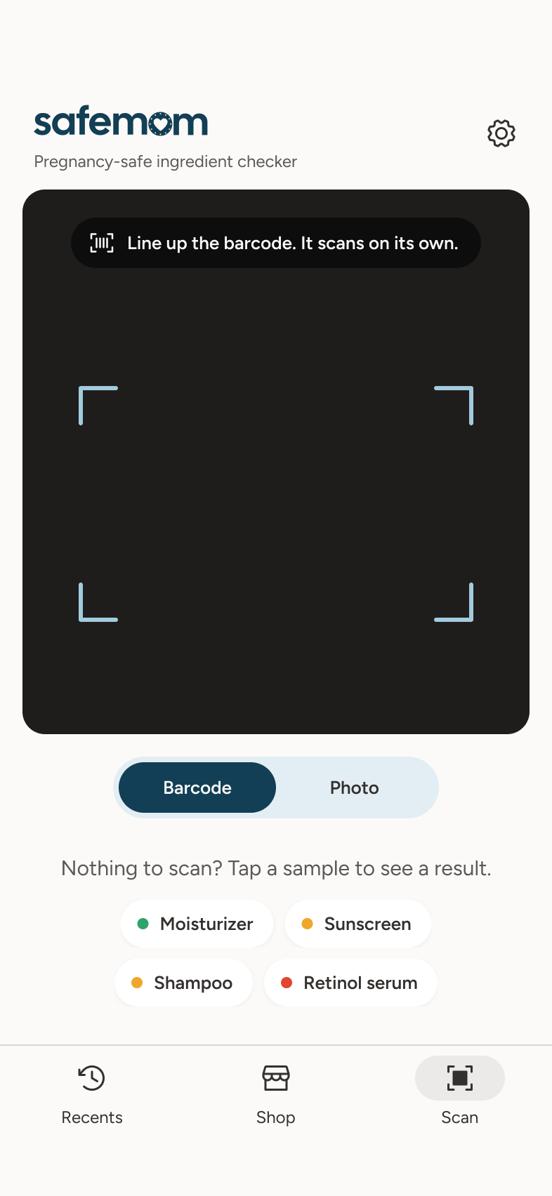 SafeMom home screen after the rebrand